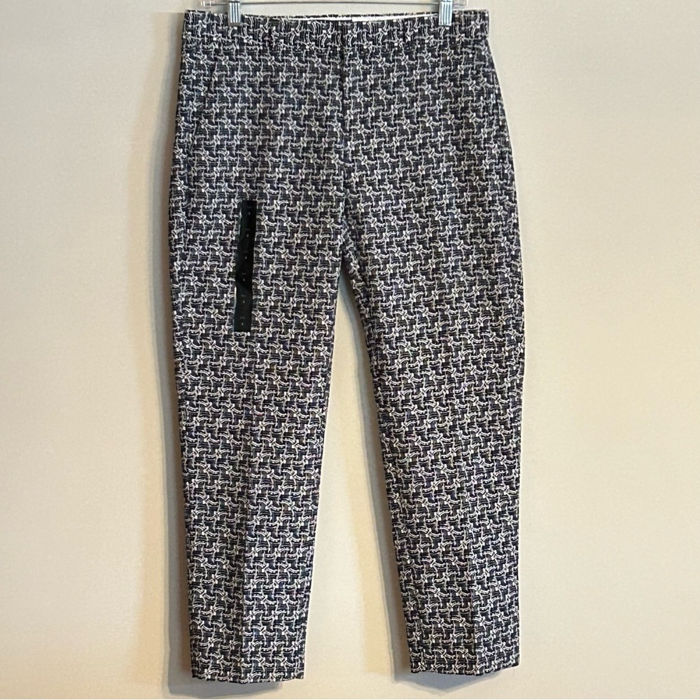 NWT Banana Republic Factory Avery Blue and White Ankle-Length Pants - Picture 3 of 9